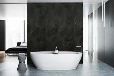 Lot de 2 panneaux décoratifs noir DRIFT - l.90 x H.260 cm