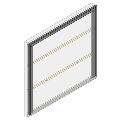 Lot de 2 profilés en U S45 1150 mm noir mat