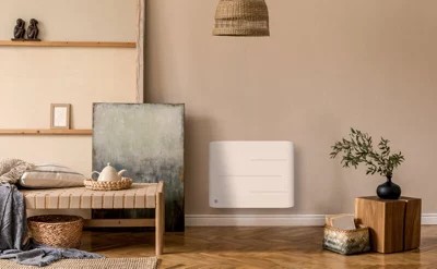 Radiateur électrique à inertie sèche cœur de fonte et WIFI blanc "Opera" 1500 W