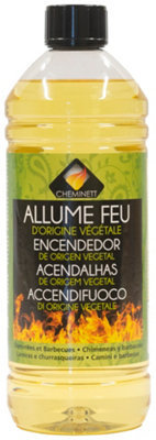Allume-feu végétal PYROFEU 1 litre liquide avec bouchon gicleur