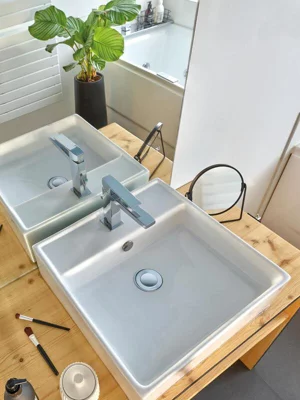 Bonde de lavabo en laiton Quick clac rentrant - Diam. 32 mm