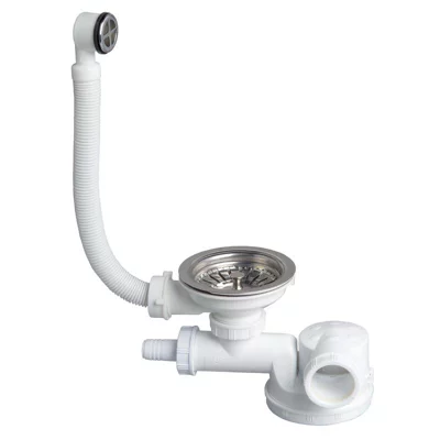 Kit vidage pour évier D90 1 bac + bonde - Dim. 90 x 40 mm
