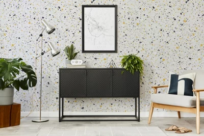 Lambris PVC TERRAZZO blanc mat - 260 CM X 35 CM ÉP. 5 MM - Grosfillex