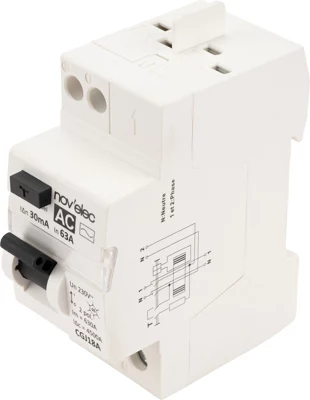 Interrupteur différentiel 30 mA 63A type AC blanc