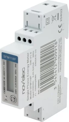 Compteur électrique MID écran LCD 45A 230v blanc
