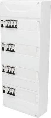 Tableau pré-équipé T6 4R 52 modules blanc