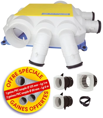 Kit VMC autoréglable VENTILIS  + gaines offertes