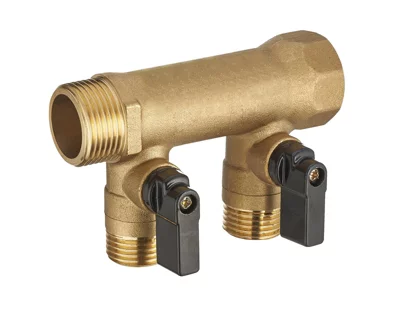 Collecteur Ecrou libre Femelle - Mâle 20x27 - 2 départs à Vannes 15x21