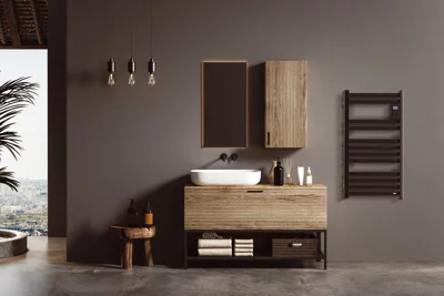 Sèche serviette Barone noir 500 W