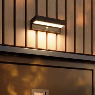 Applique solaire aluminium noir