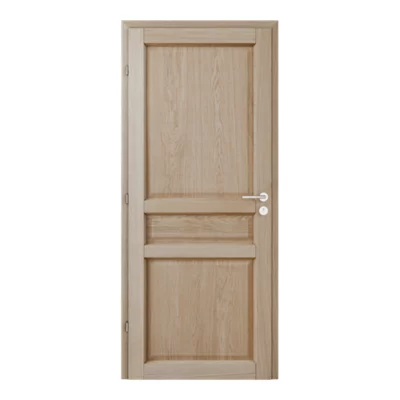 Bloc porte intérieur 3 panneaux effet chêne naturel 73 cm poussant droit ORDESA