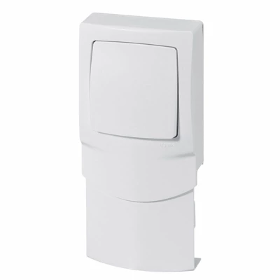 Va-et-vient cadre vertical 16mm appareillage saillie blanc