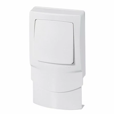 Va-et-vient cadre vertical 12,5mm composable Appareillage saillie blanc