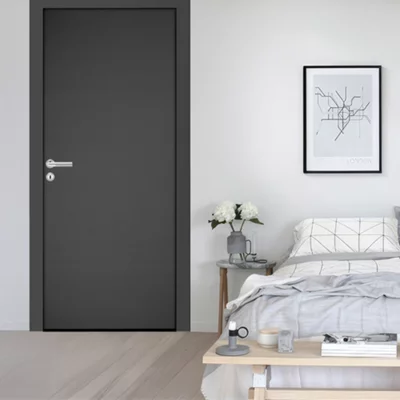 Bloc porte prépeint MDF/epicéa 73 cm poussant droit EXMOOR