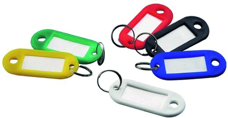 ATTACHE-CLE PLAST JAUNE 420574
