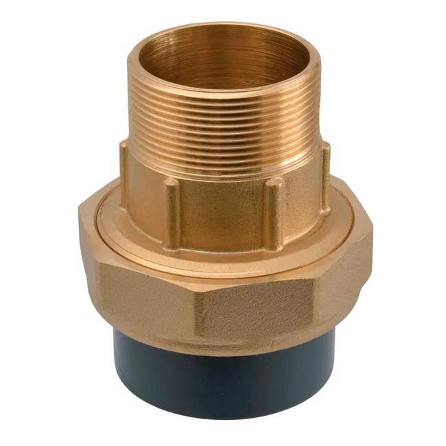 Union mixte 3 pièces PVC Ø50 / Laiton fileté 1"1/2 PVC PRESSION