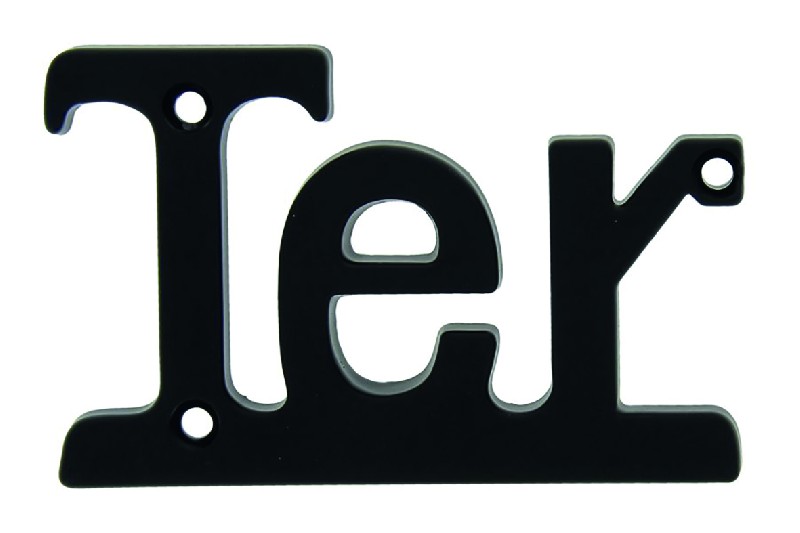 LETTRE TER ZAMAK NOIR 160X70MM