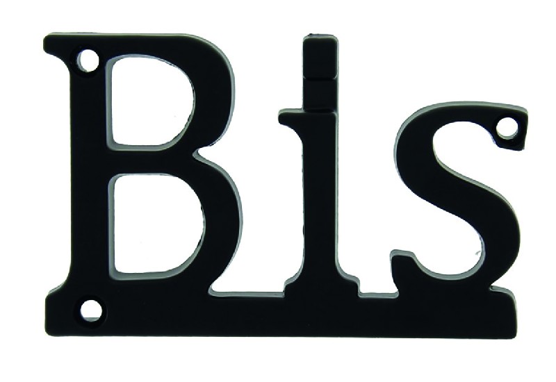LETTRE BIS ZAMAK NOIR 160X70MM