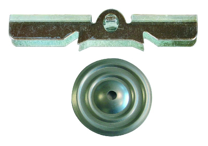 Bascule + rosace Cheville équipée d'une bascule qui se verrouille automatiquement dans les corps creux. Conçue spécialement pour les corps creux peu profonds
