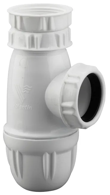 Siphon pour évier 1 cuve Diam.40 mm réglable en hauteur blanc NF - VALENTIN