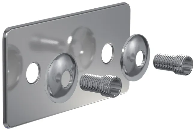 Cache ROBIFIX® inox entraxe 150 MM WATTS