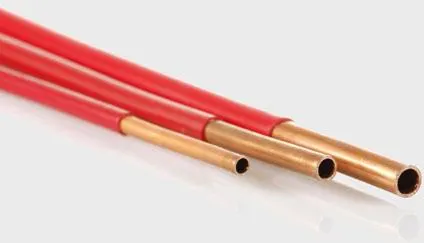 TUBE CUIVRE RECUIT GAINE ROUGE 8X1.00