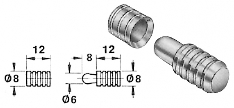 CHEV DE GUIDAGE 12X8MM LAI