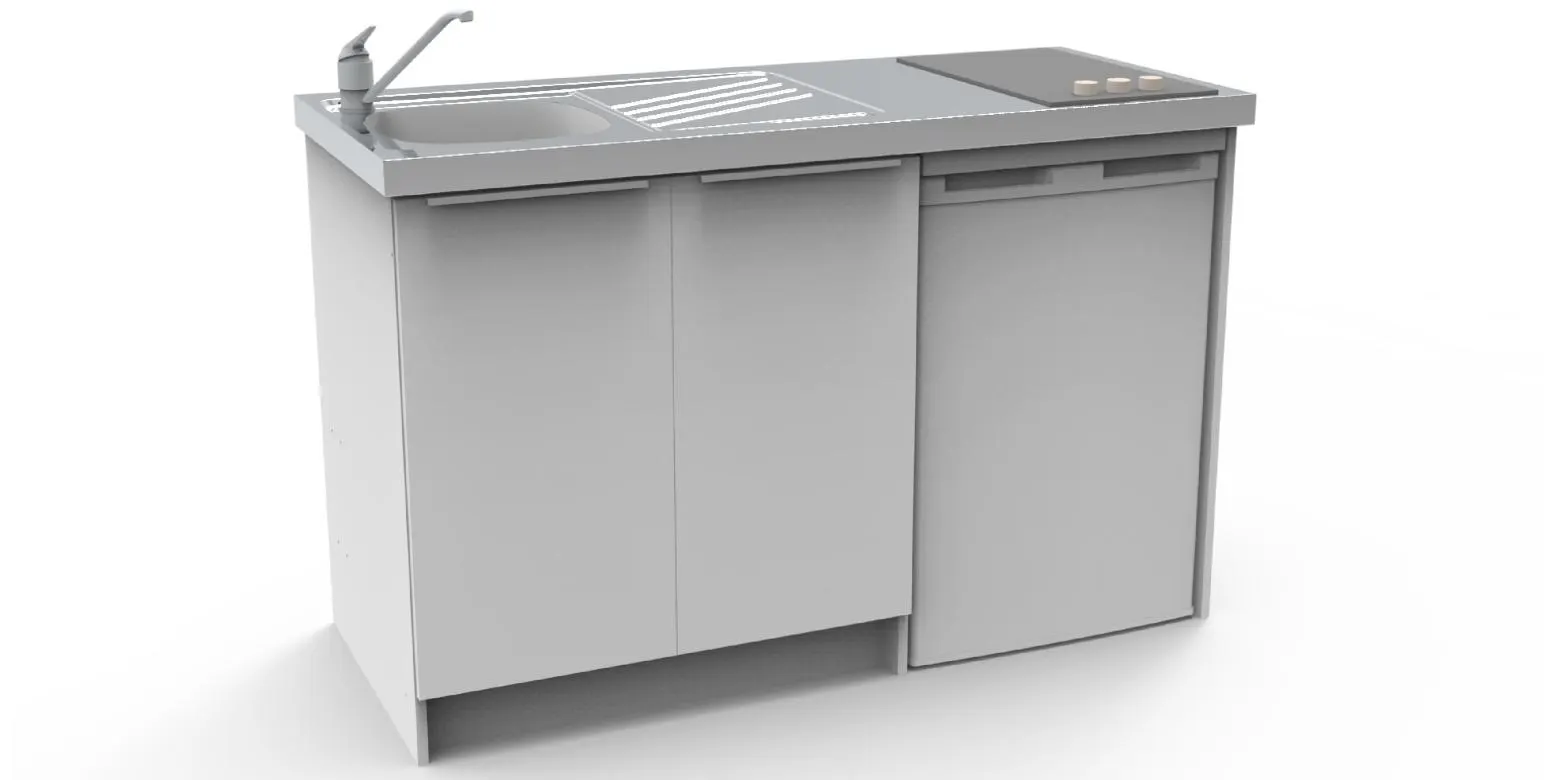 MEUBLE BAS CLASSIK 2P.180CM BLANC ABCJ180D05