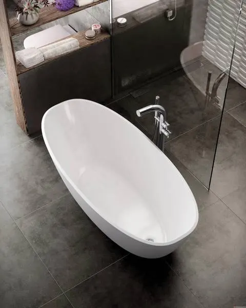 BAIGN.A POSER MOZZANO 165X75X50 BLC MOZ-N-SW