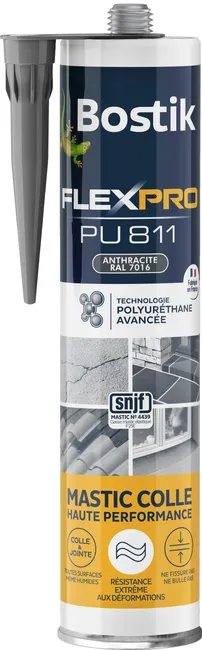 Image principale de Mastic colle et joint haute performance gris ral 7016 300 ml Flexpro Pu 811 - BOSTIK