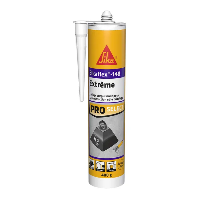 Image principale de Mastic colle extrême Sikaflex 148 blanc 290ml - SIKA