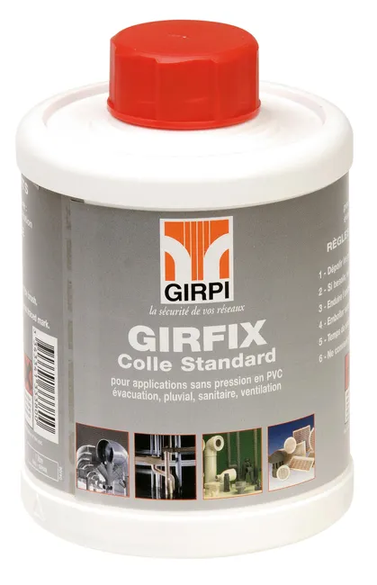 Colle pour évacuation et pluvial PVC 1 L avec pinceau
