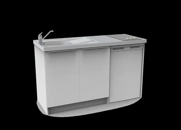 MEUBLE BAS CLASSIK 2P.150CM BL.HYD ABCJ150D05