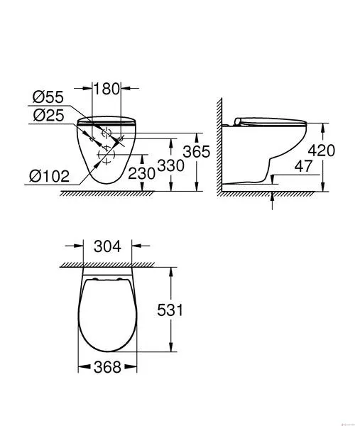 WC SUSP. NF BAU SET COMPL. GROHE 39351000