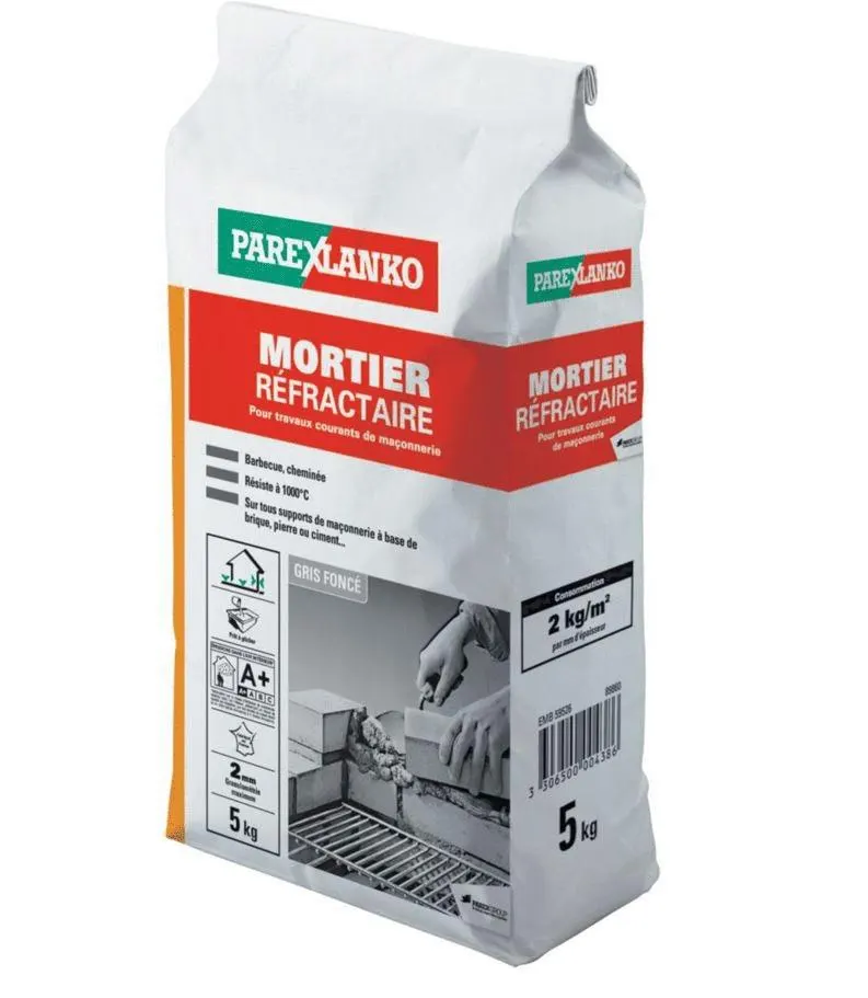 MORTIER REFRACTAIRE -5KG- PAREX. 02822