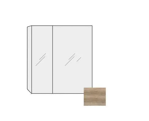 ARMOIRE TOIL.METRO.P.ASYM.80CM BOIS/VIN SC914