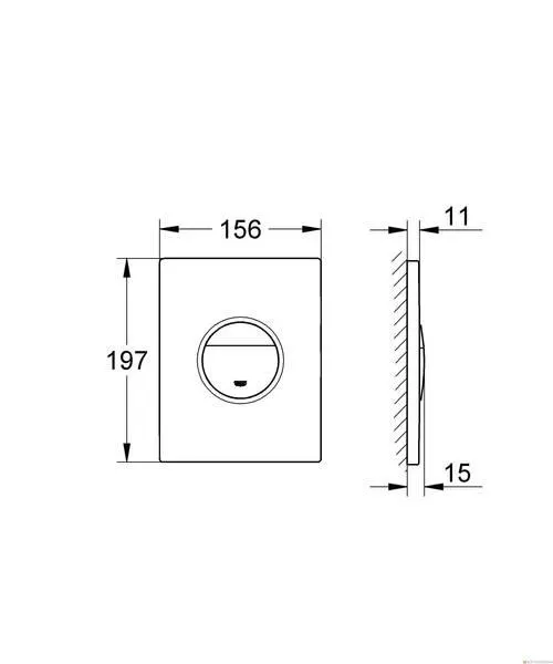 PLAQUE CDE. NOVA COSMO. CHR GROHE 38765000