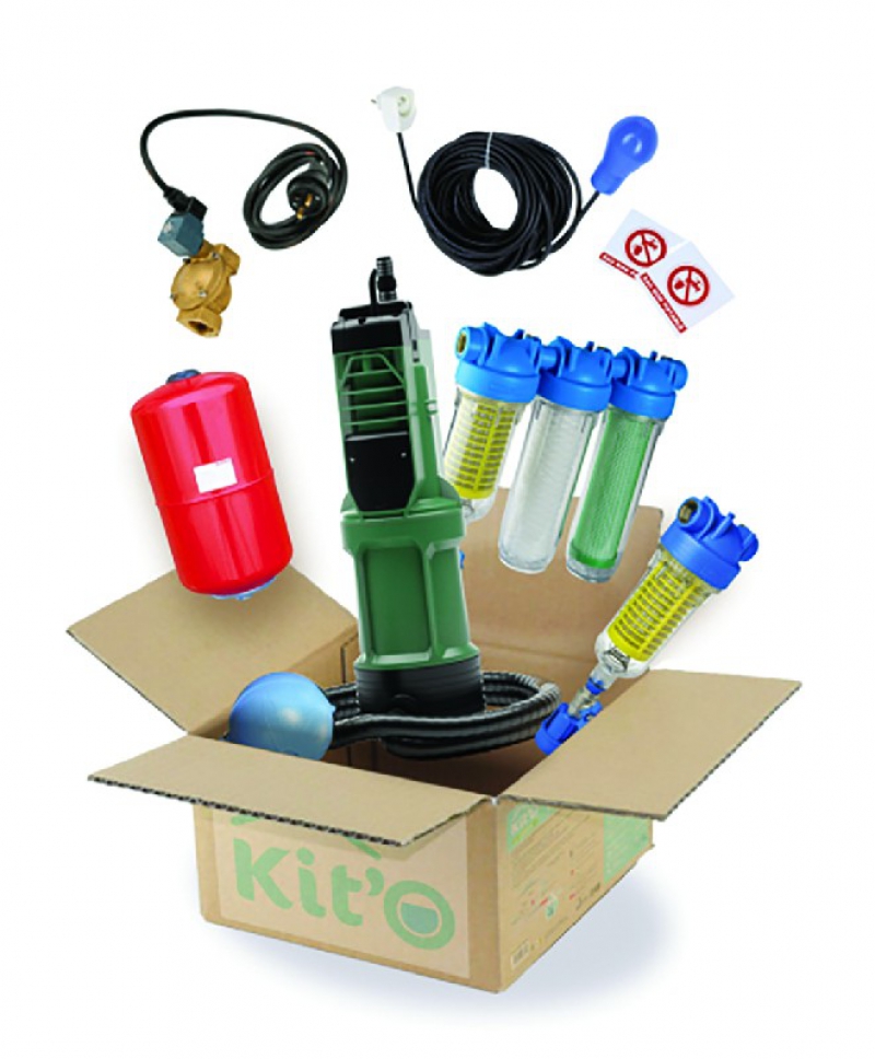 Kit alimentation WC + lave-linge pour cuve de récupération pluviale