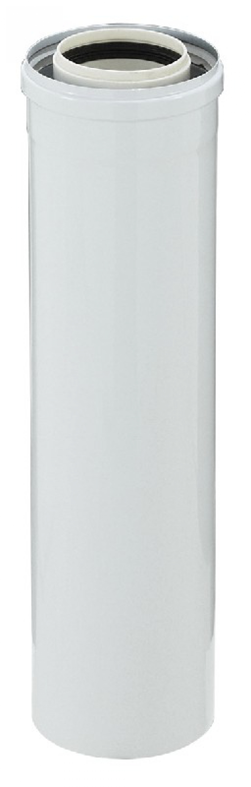 Conduits APOLLO pour chaudières étanches réalisés en métal laqué blanc (extérieur) et en polypropylène (intérieur)