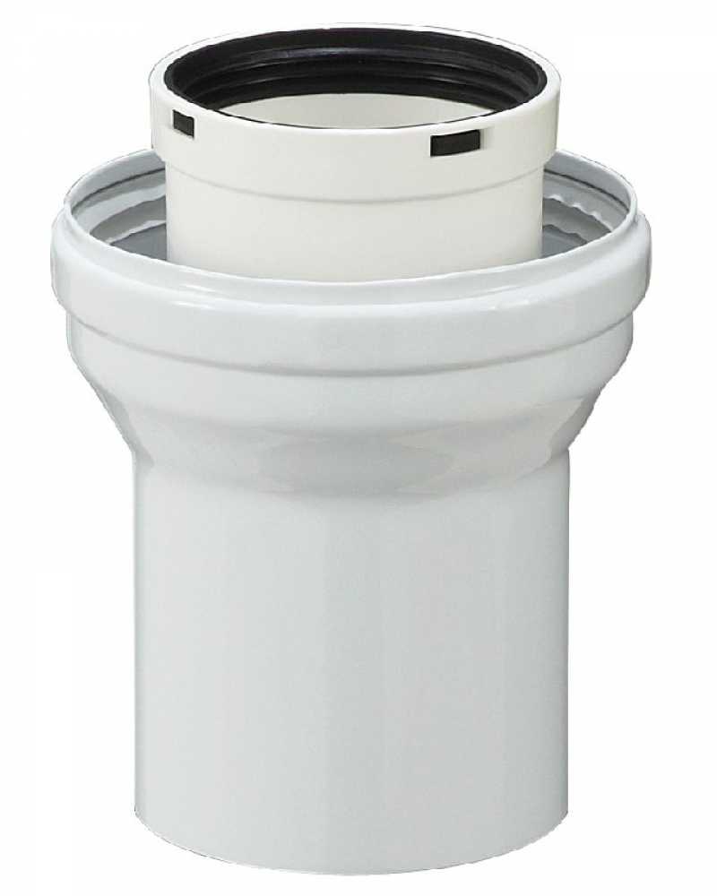 Conduits APOLLO pour chaudières étanches réalisés en métal laqué blanc (extérieur) et en polypropylène (intérieur)