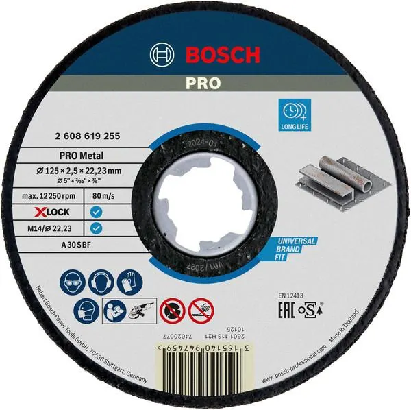 DISQUE EXP.MET.X-LOCK 125X2.5 PLAT 2608619255