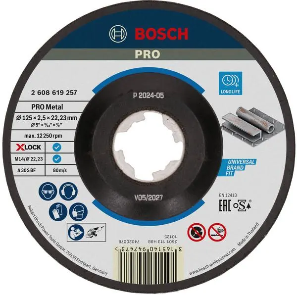 DISQUE EXP.MET.X-LOCK 125X2.5 DEP. 2608619257