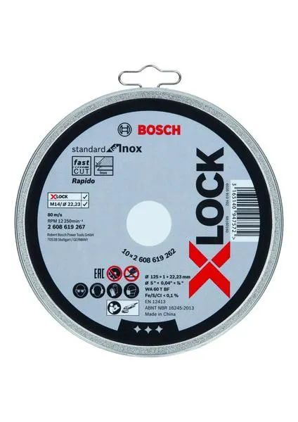 DISQUE STD.INOX X-LOCK 125X1 PLAT 2608619262