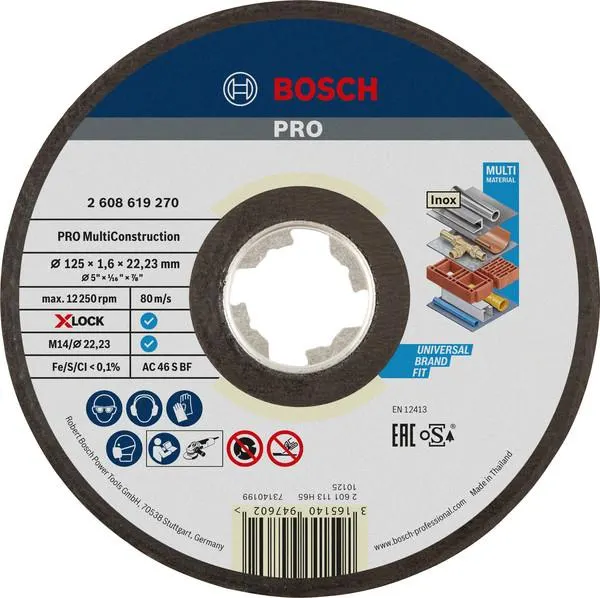 DISQUE MULTIMAT.X-LOCK 125X1.6 PLT 2608619270