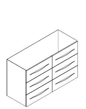 MEUBLE CAISSON BENTO DBLE/V 75X120 1793151