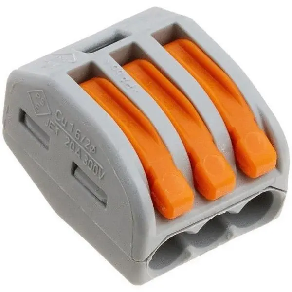 BORNE WAGO 222 MINI 3X4MM2 LEV.BT50 WAG222413