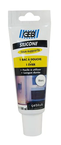 JOINT SILICONE GEBTUB 100ML BLANC 590605