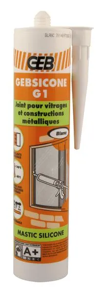 MASTIC GEBSICONE G1 BLANC -CART.310ML- 891250