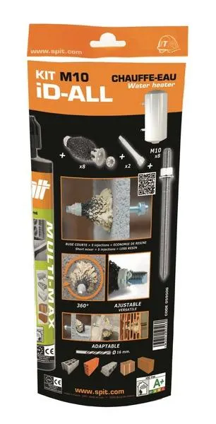 KIT FIXATION ID-ALL CHAUF-EAU M10 SPIT 059506