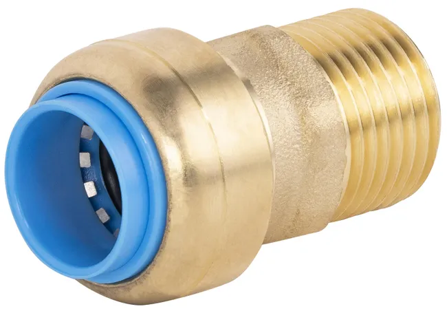 Raccord mâle M.20X27(3/4'') universel cuivre / multicouche / PER automatique Diam.20 mm - TOUT PUSH